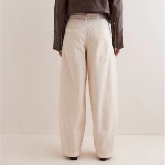We The Free By Free People Rylee Wide Leg Chino Cotton Barrel Trousers - Picture 8 of 8